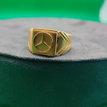 Gold mercedes Logo Design Ring For Gents by 