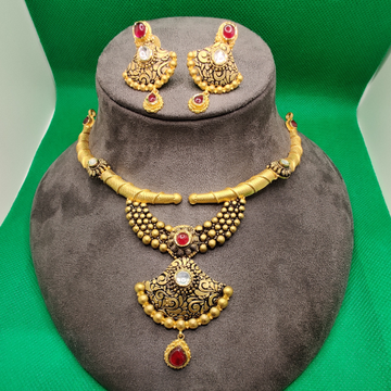 916 gold antique jadatar fancy set by 