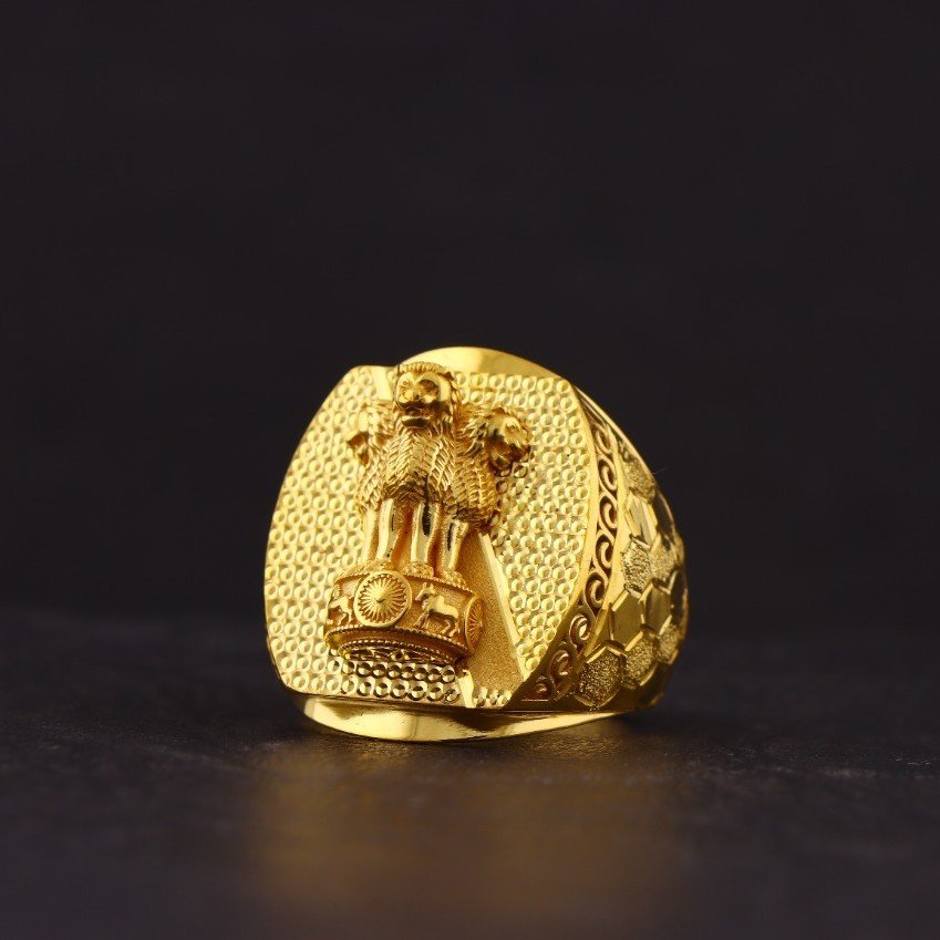 22K Gold Ashok Stambh Design Ring
