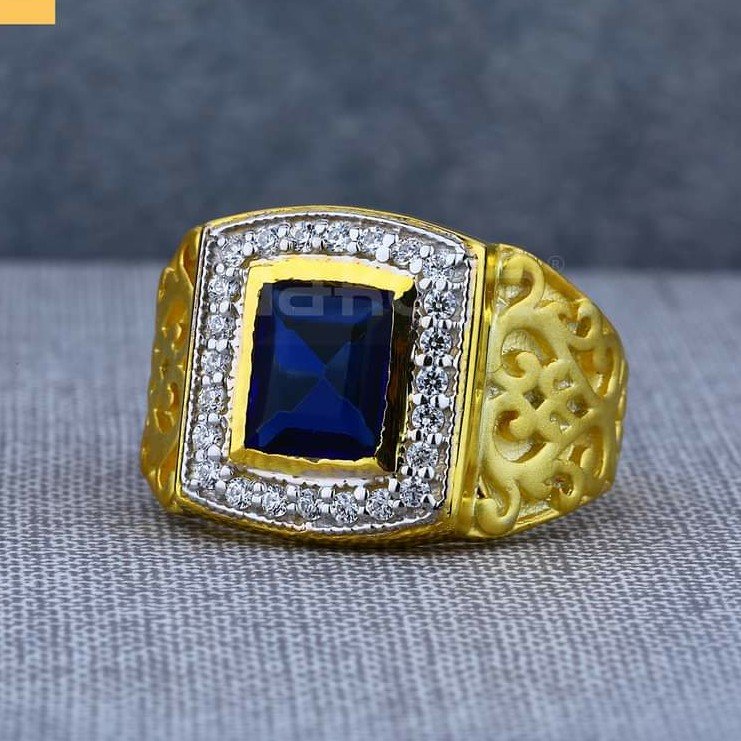 Blue stone gents ring