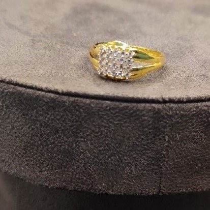 22kt gold box design ring