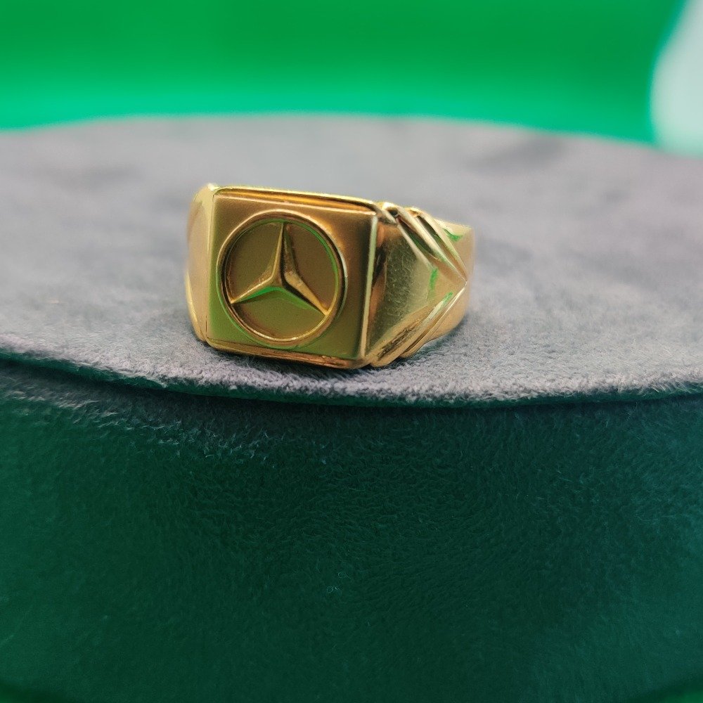 Gold mercedes Logo Design Ring For Gents