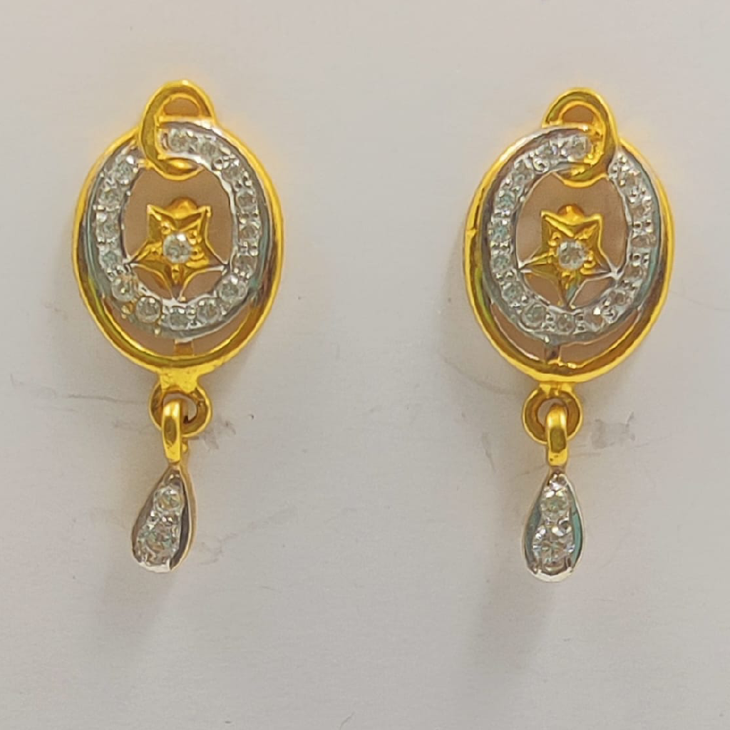 Gold And Diamond Earrings