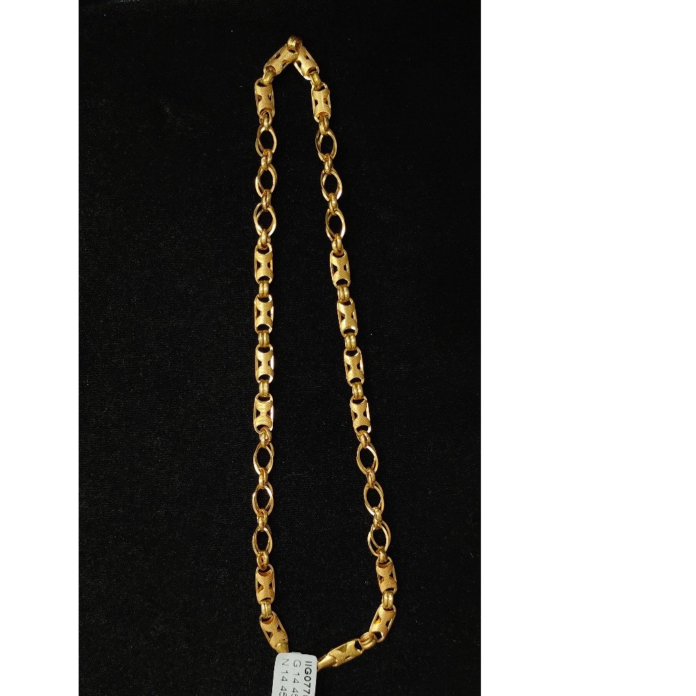 916 Gold Hollow Chain For Men's PJ-4747