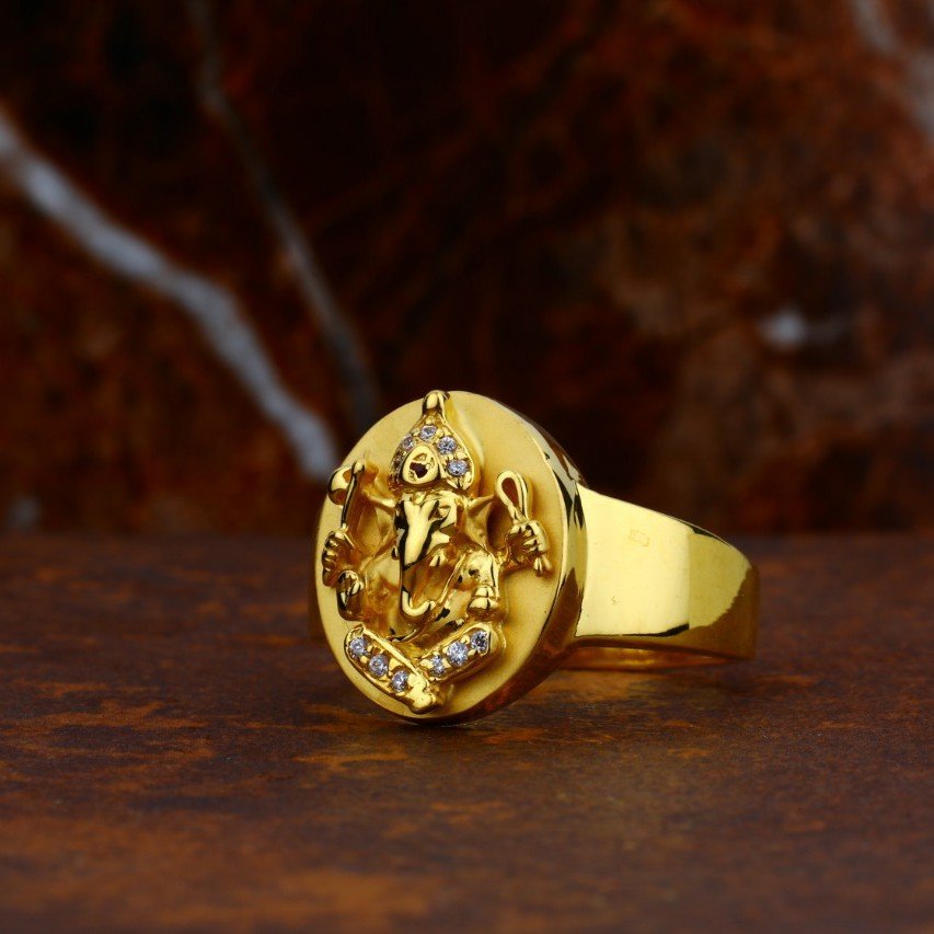 22 carat 916 fancy Ganesh ji gents ring